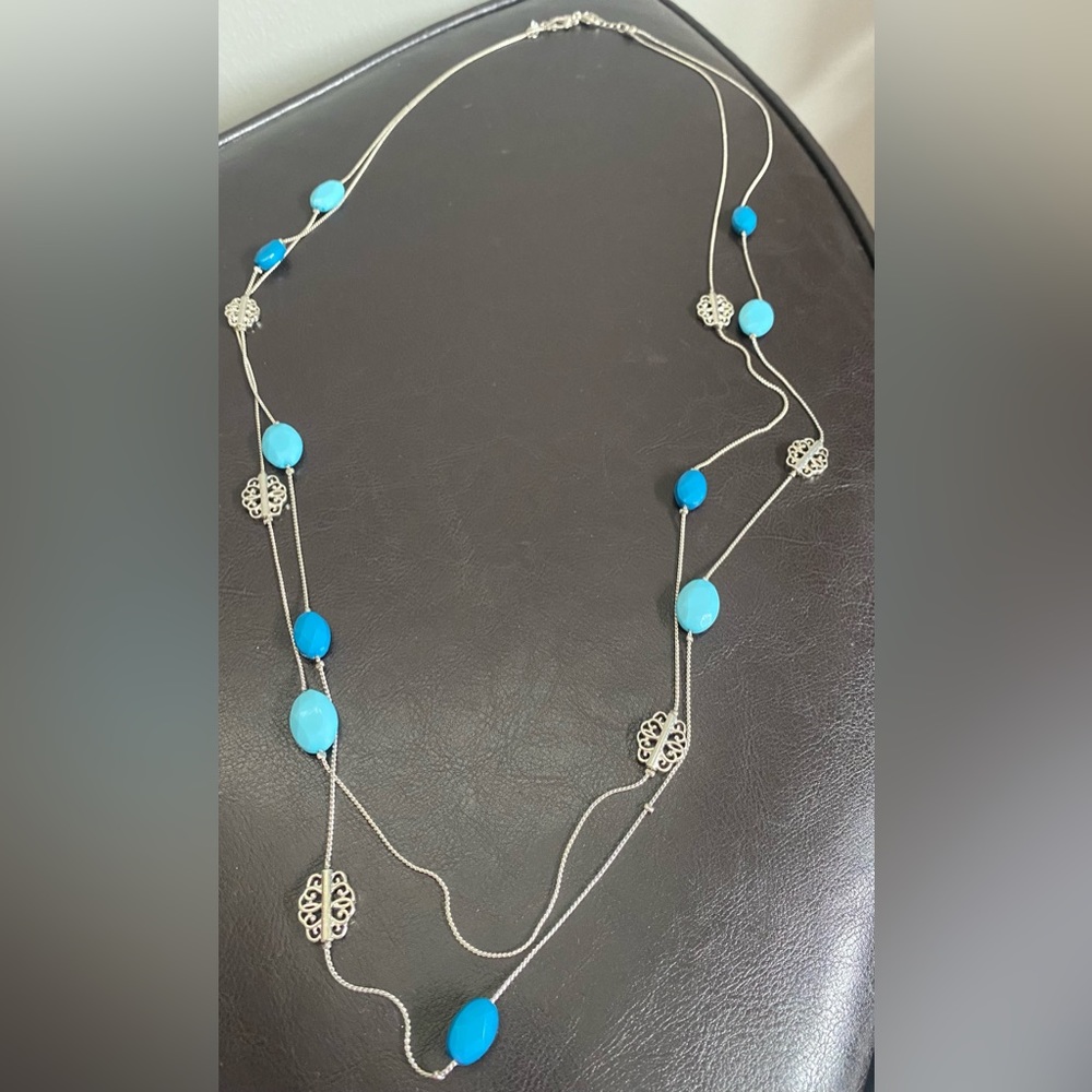 Sliver and Blue Necklace